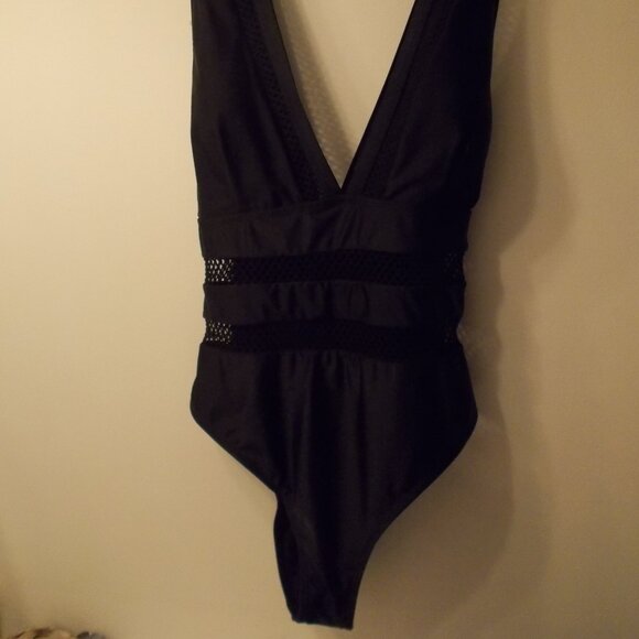 NWOT Black Mesh XL Super Sexy Swimsuit - Picture 2 of 5